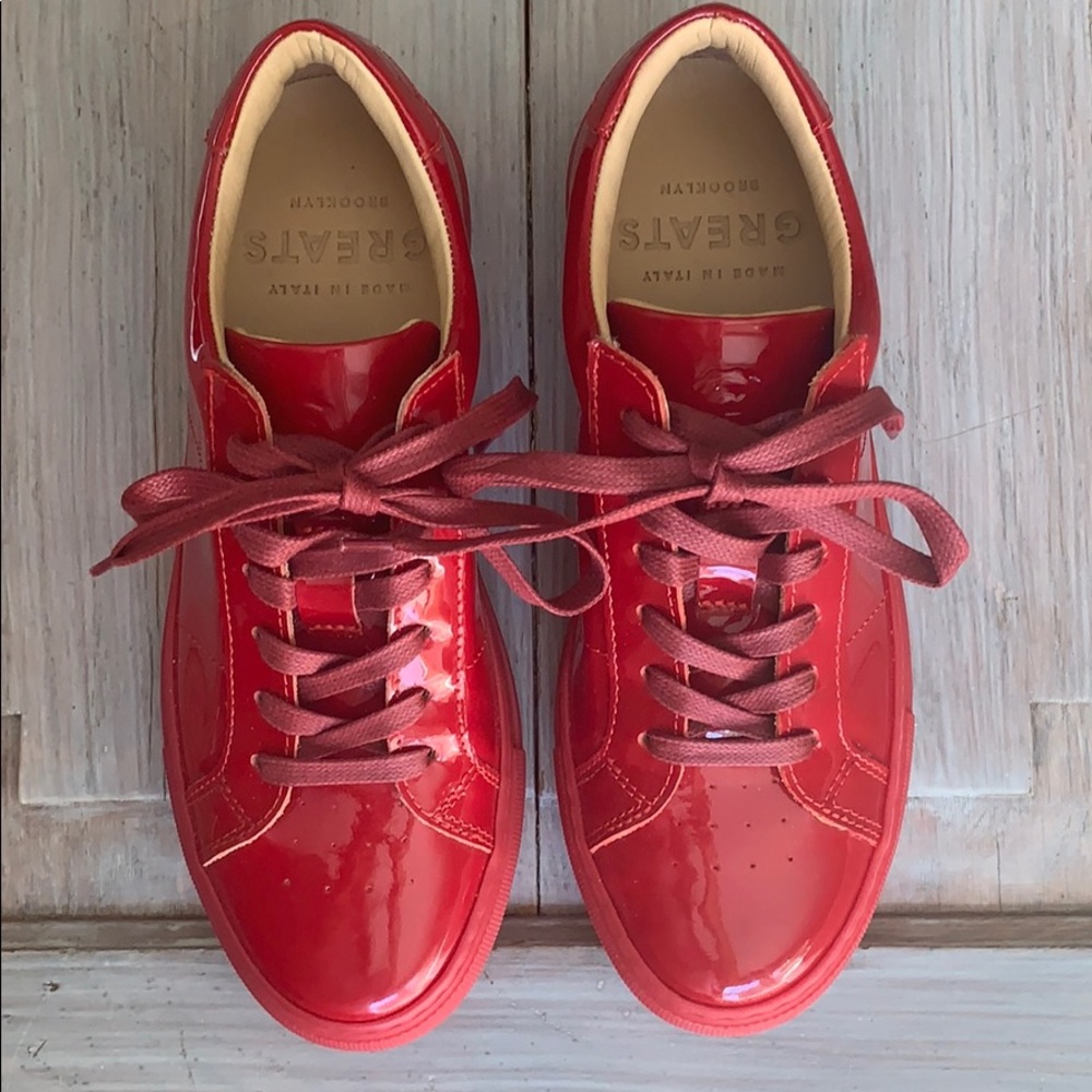 GREATS Red patent leather sneakers 37/7